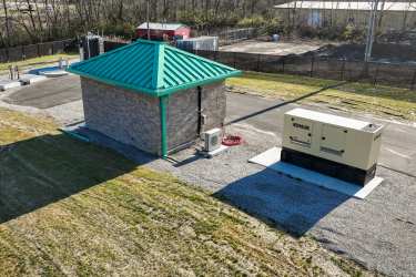 A photo of the West Triangle Pump Station in Bullitt County 