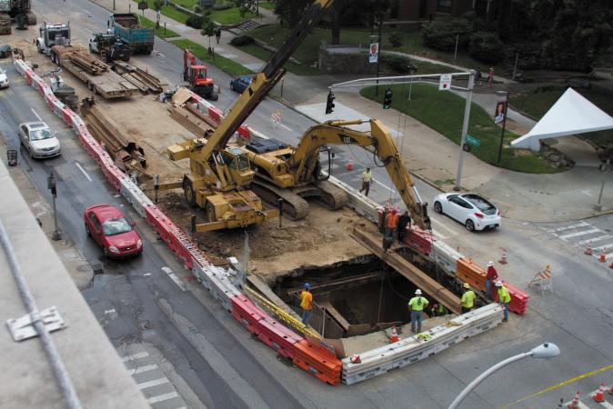 collapsed sewer